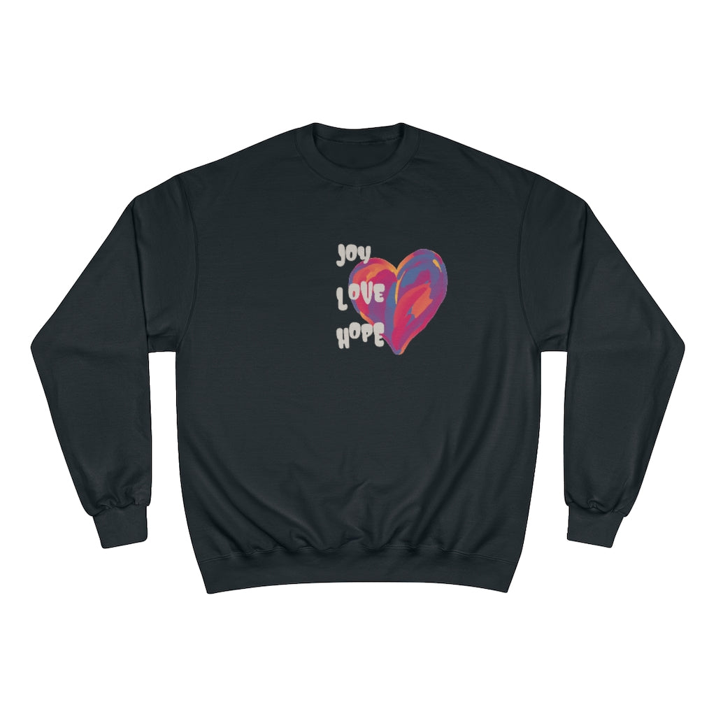 Joy Love Hope Champion Graphic Sweatshirt