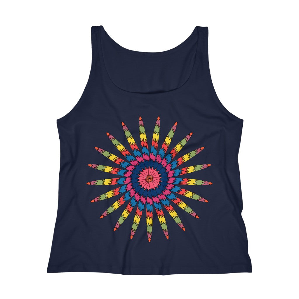 Hippie Medallion Relaxed Jersey Tank Top