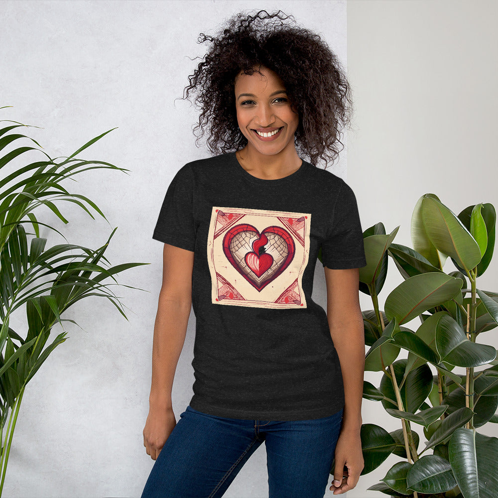 Compass Heart Unisex Graphic t-shirt