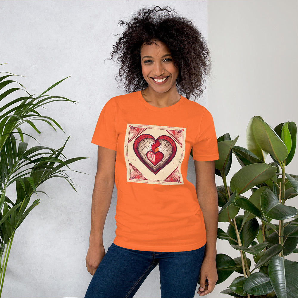 Compass Heart Unisex Graphic t-shirt