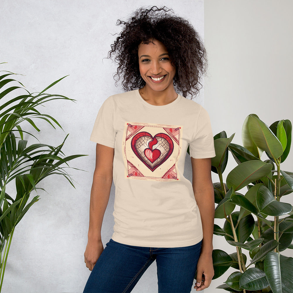 Compass Heart Unisex Graphic t-shirt