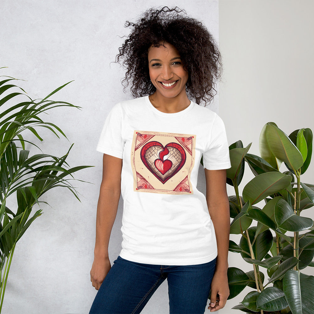 Compass Heart Unisex Graphic t-shirt