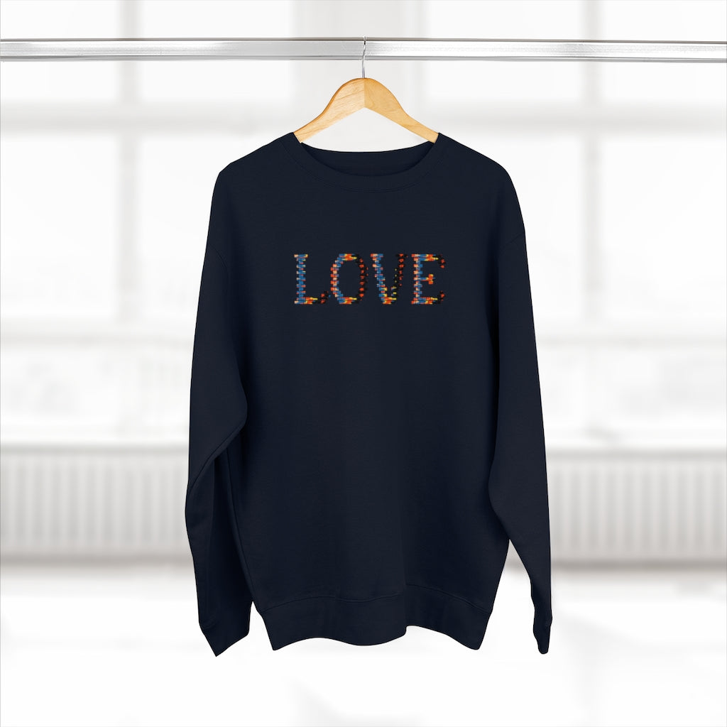 Retro Love  Graphic Crewneck Sweatshirt