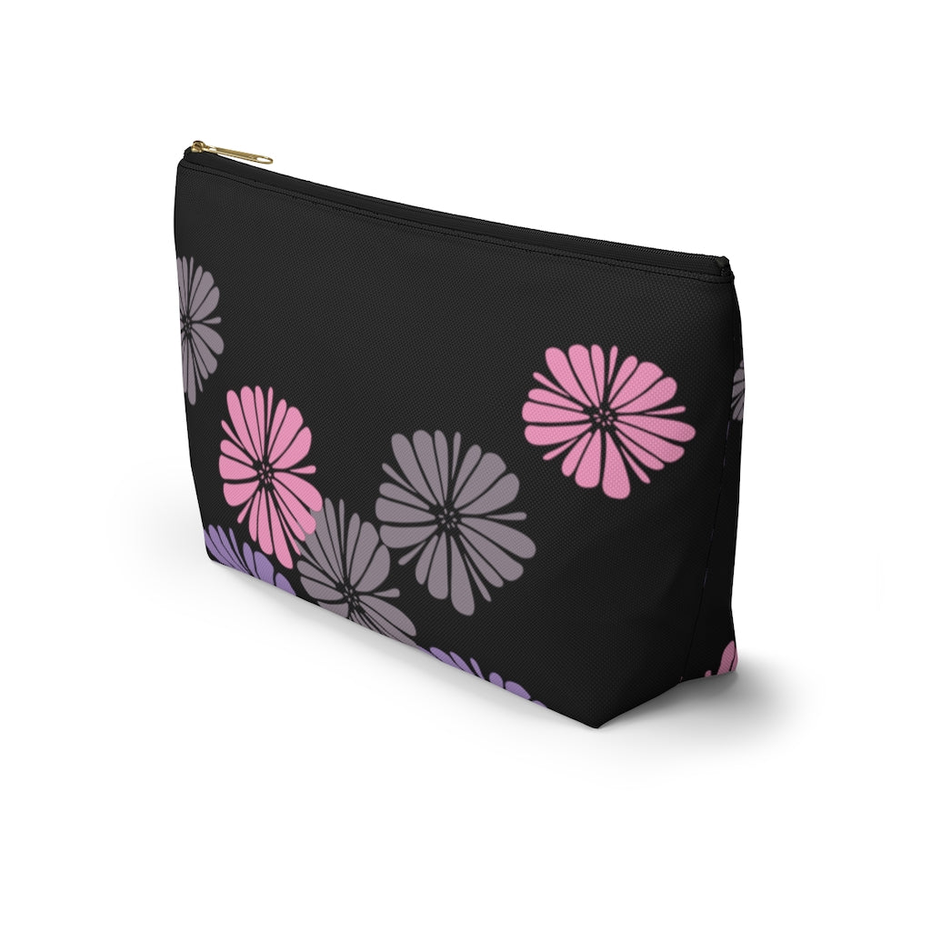 Floating Flowers Accessory Pouch w T-bottom