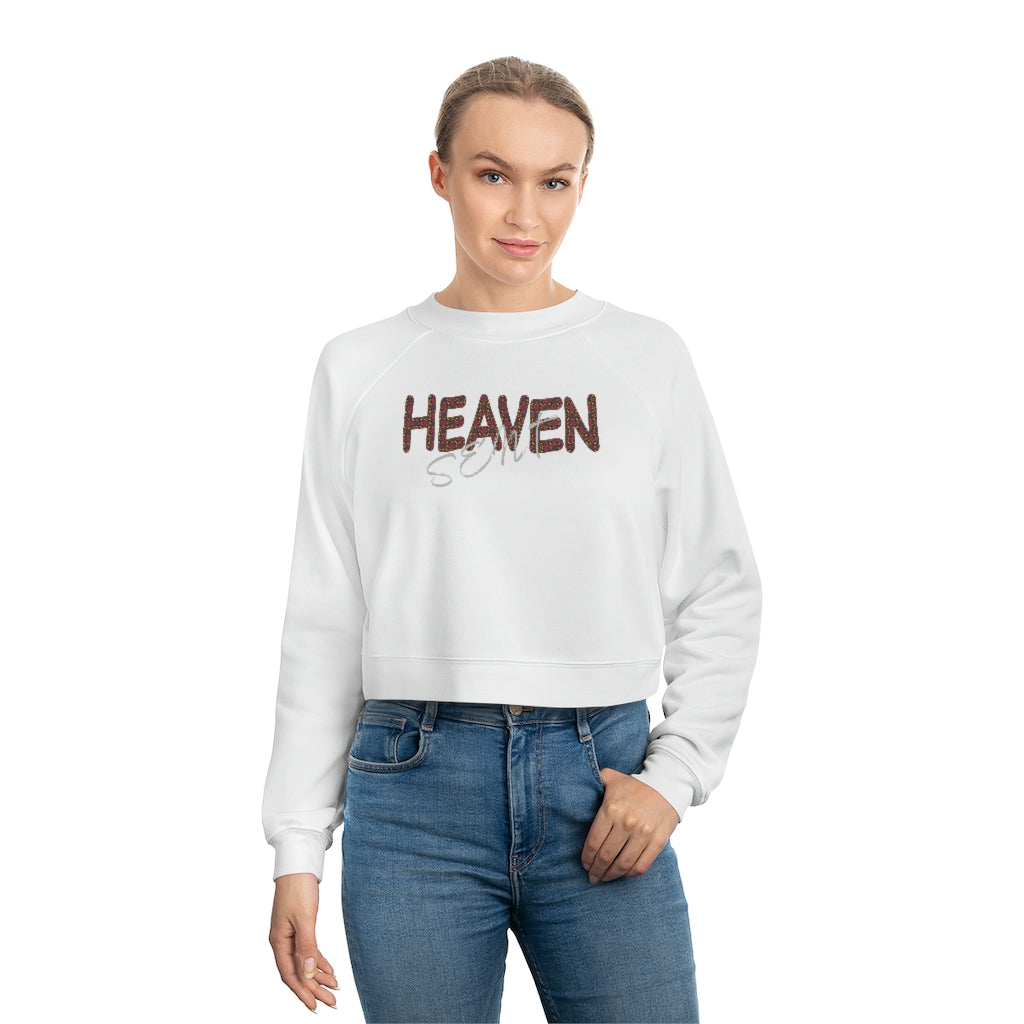 Heaven Sent Cropped Fleece Graphic Pullover