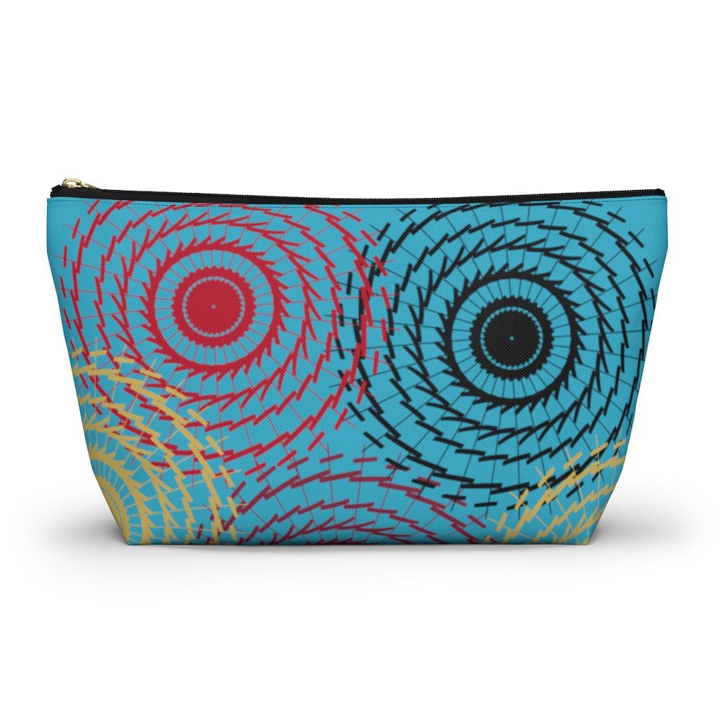 Medallion Print Accessory Pouch w T-bottom