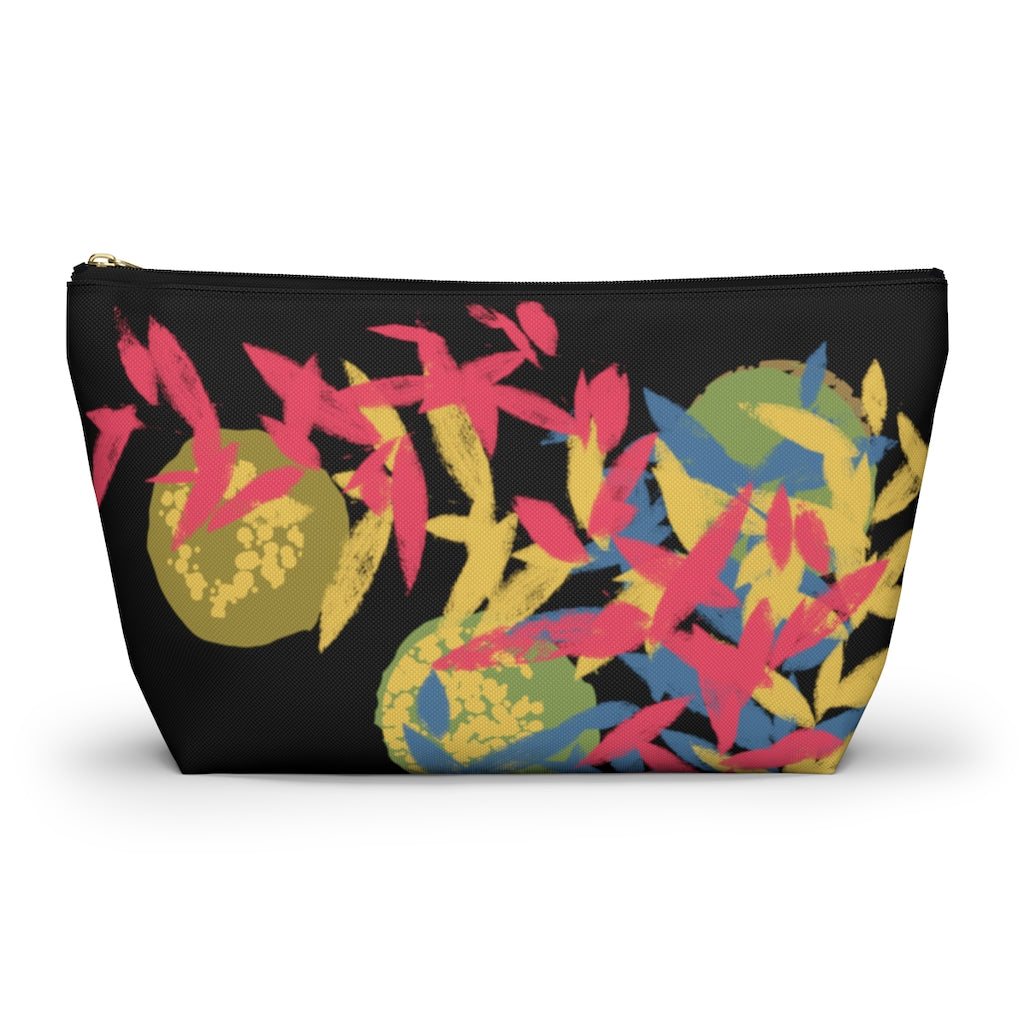 Floating Leaves Accessory Pouch w T-bottom