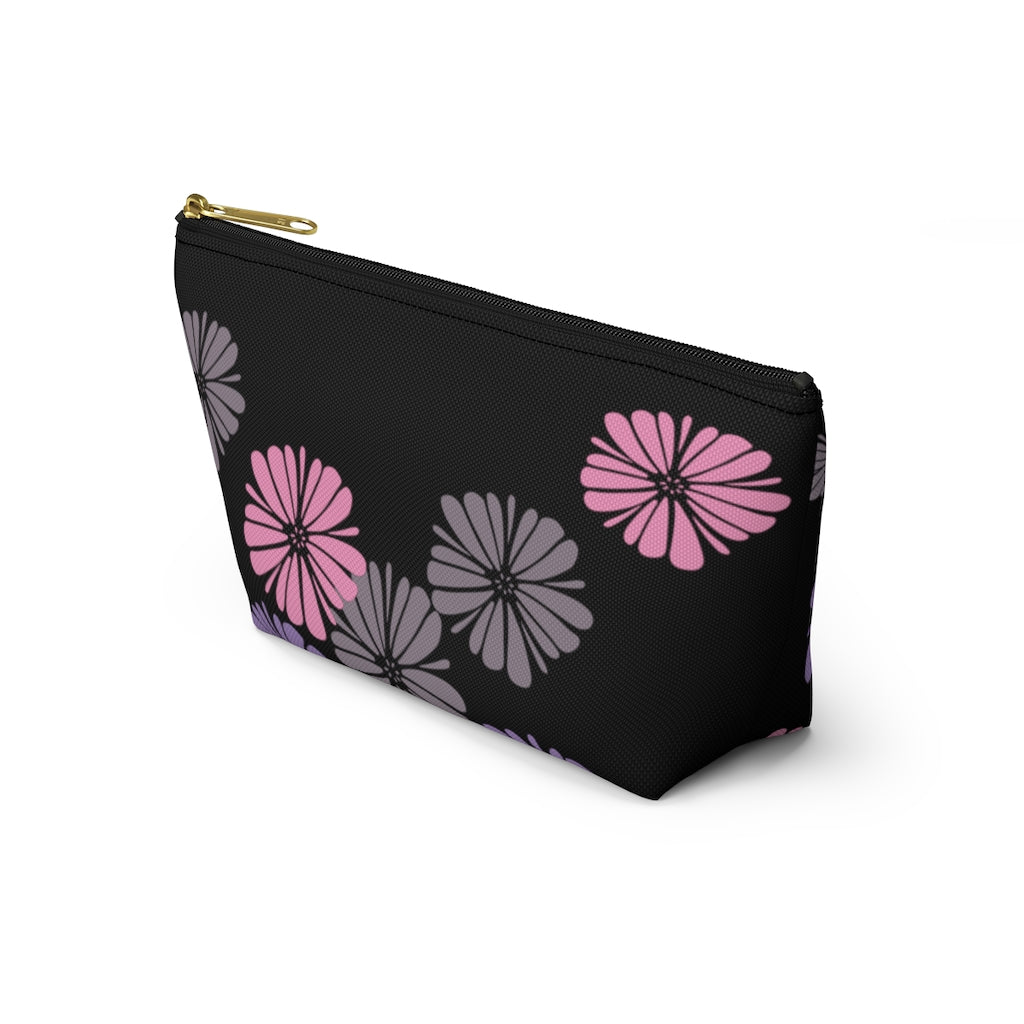 Floating Flowers Accessory Pouch w T-bottom