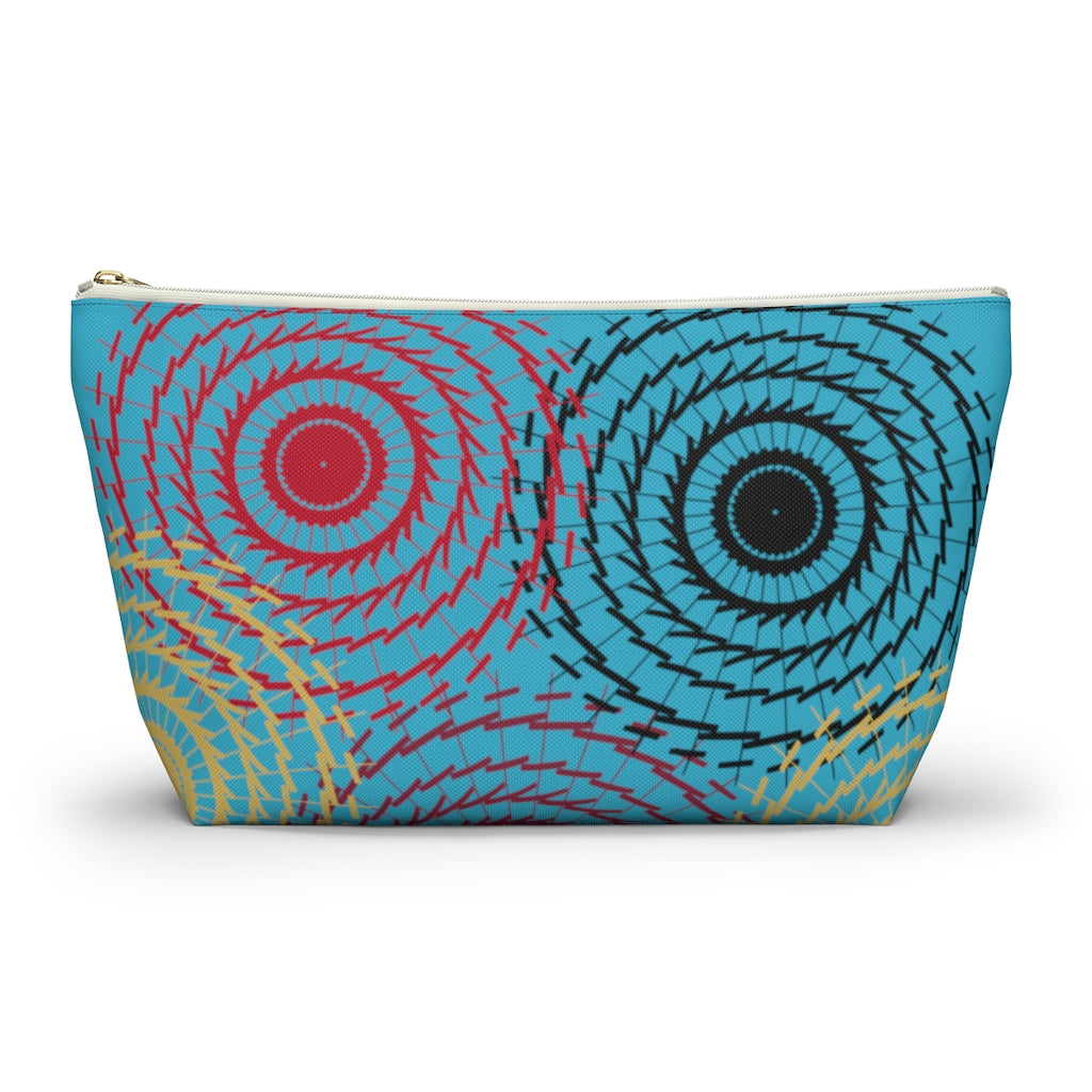 Medallion Print Accessory Pouch w T-bottom