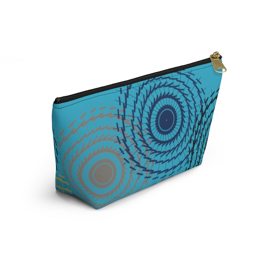 Medallion Print Accessory Pouch w T-bottom