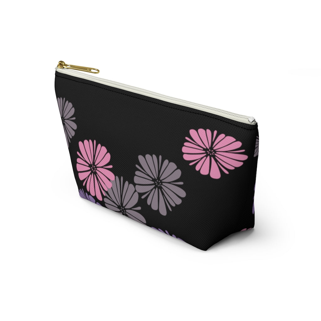 Floating Flowers Accessory Pouch w T-bottom