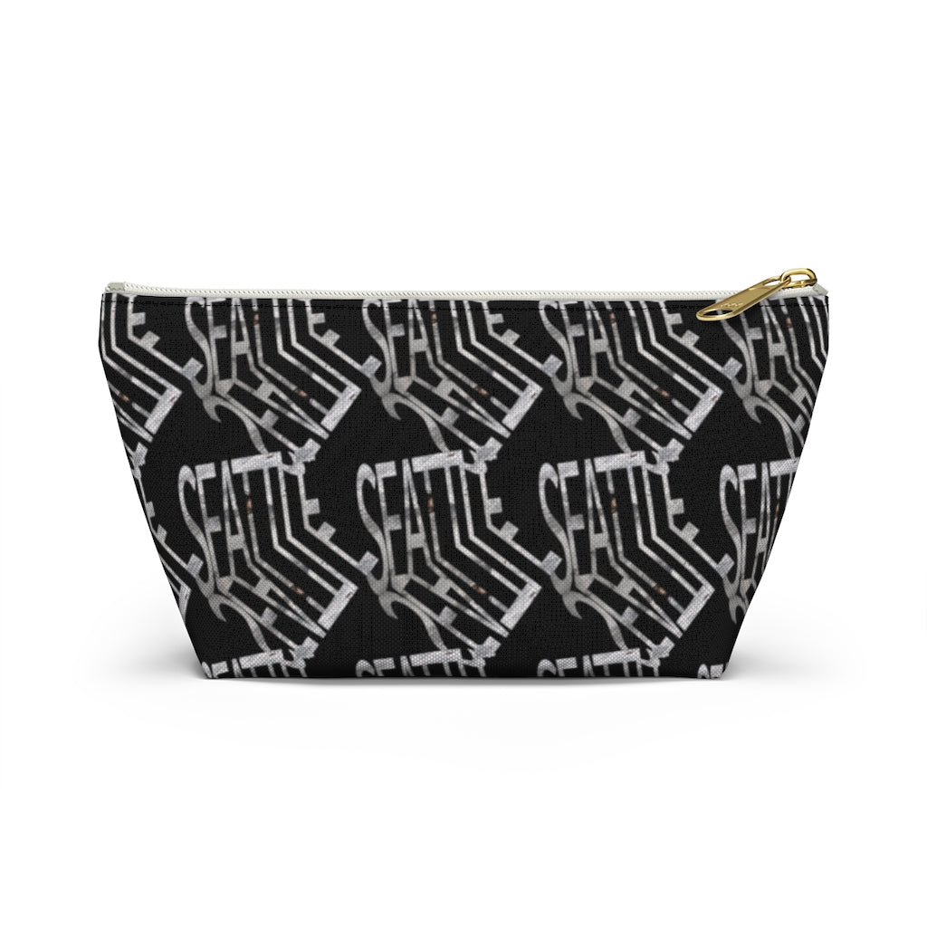 Seattle Graphic Pattern Accessory Pouch w T-bottom