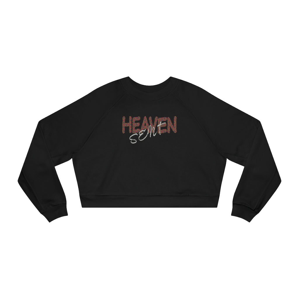 Heaven Sent Cropped Fleece Graphic Pullover