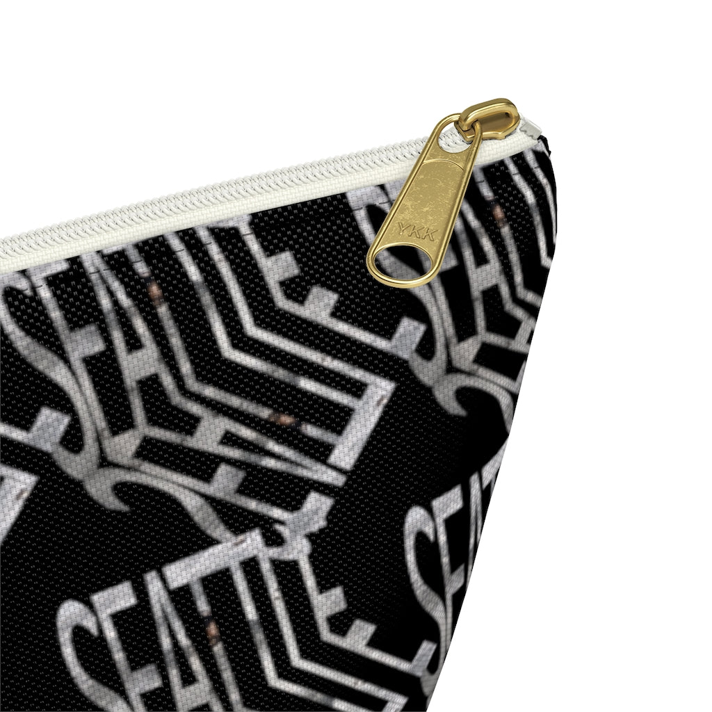 Seattle Graphic Pattern Accessory Pouch w T-bottom