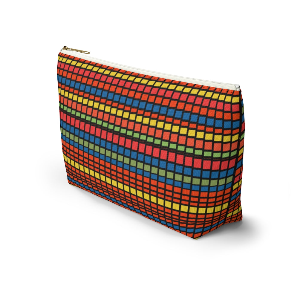 Crazy Plaid Accessory Pouch w T-bottom