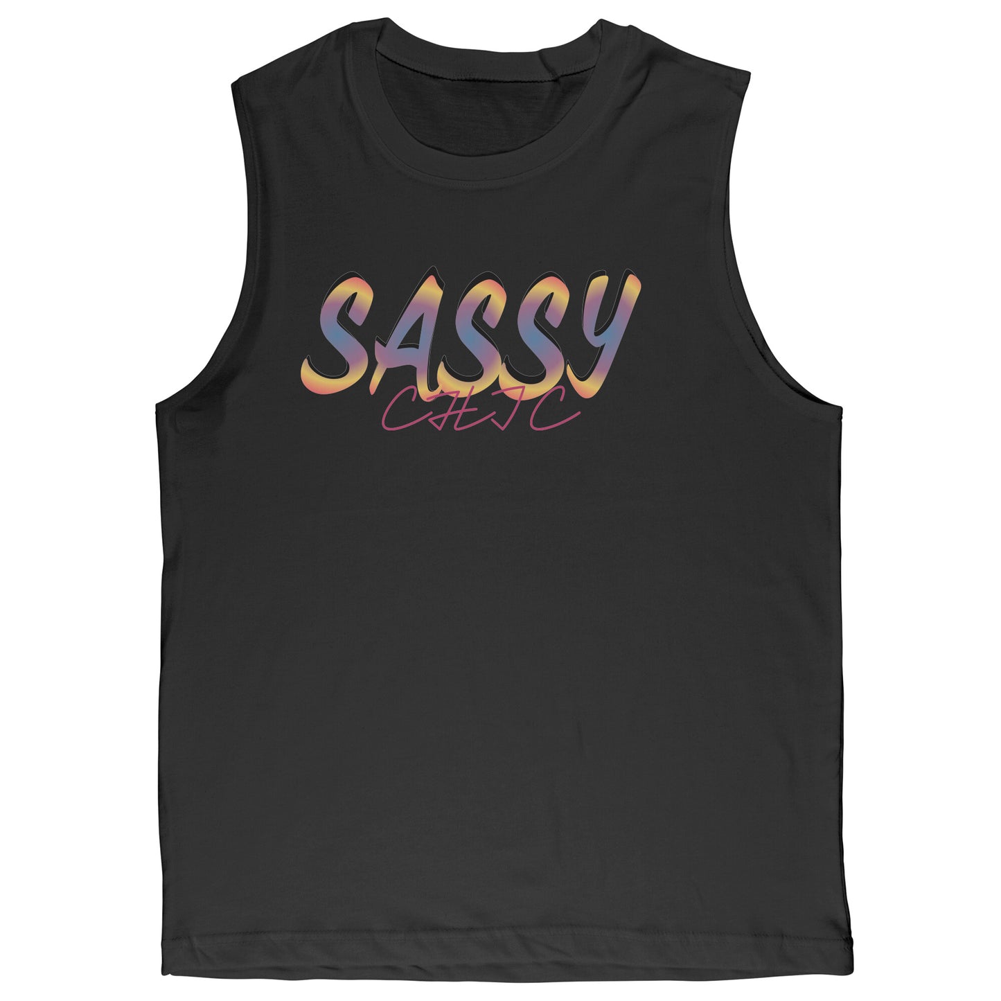 Sassy Chic Graphic Muscle Tank