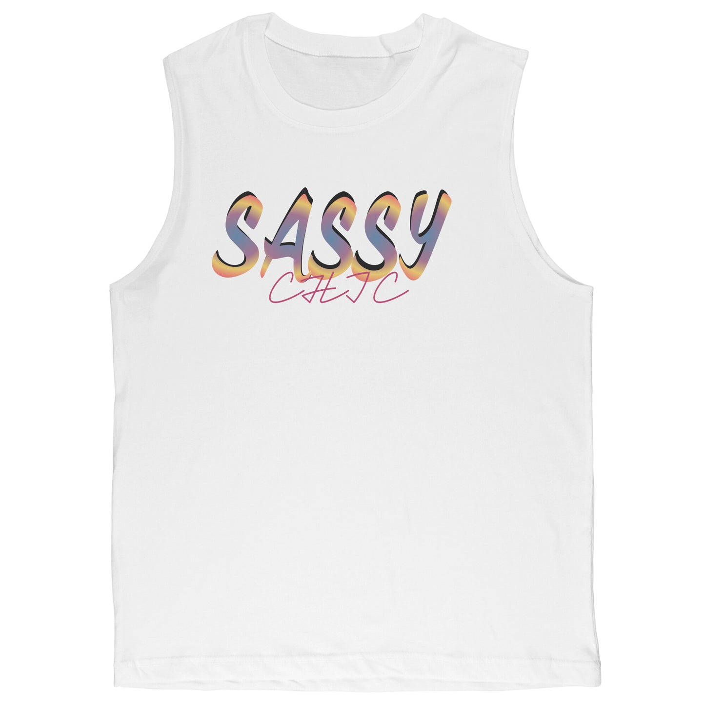 Sassy Chic Graphic Muscle Tank