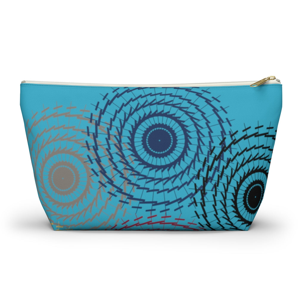 Medallion Print Accessory Pouch w T-bottom