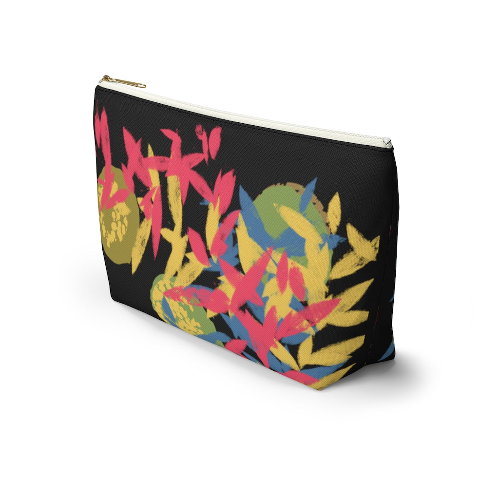 Floating Leaves Accessory Pouch w T-bottom