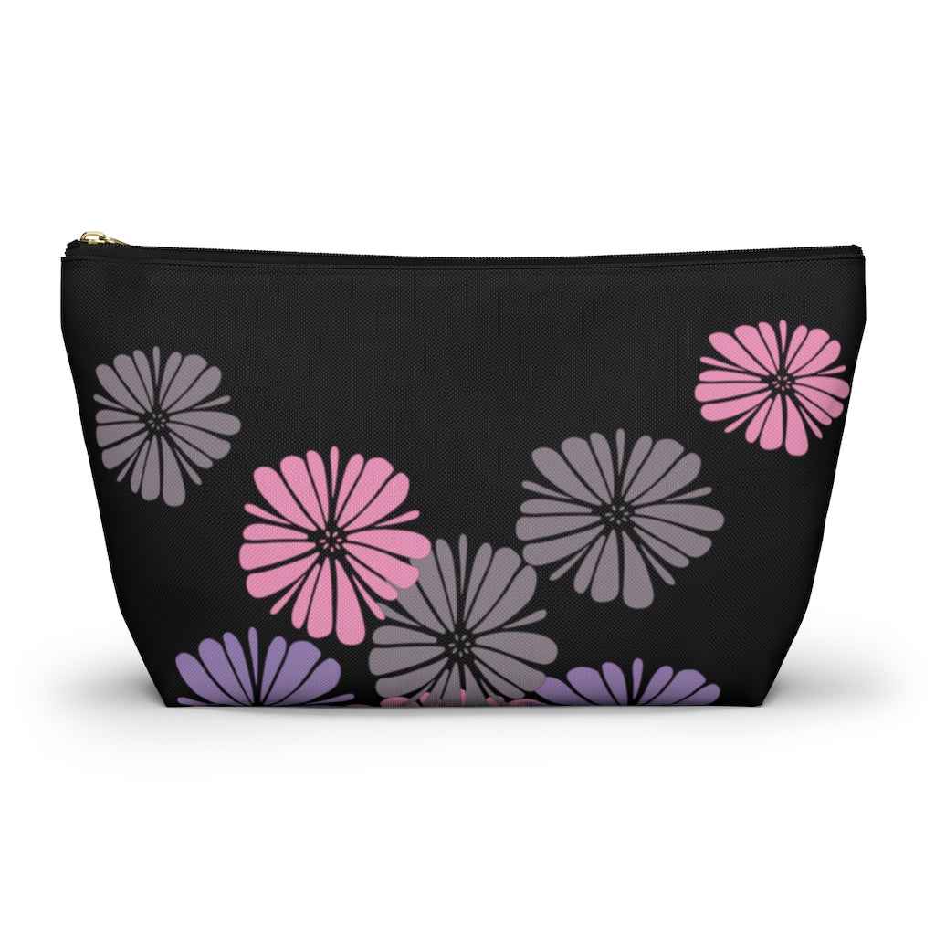 Floating Flowers Accessory Pouch w T-bottom