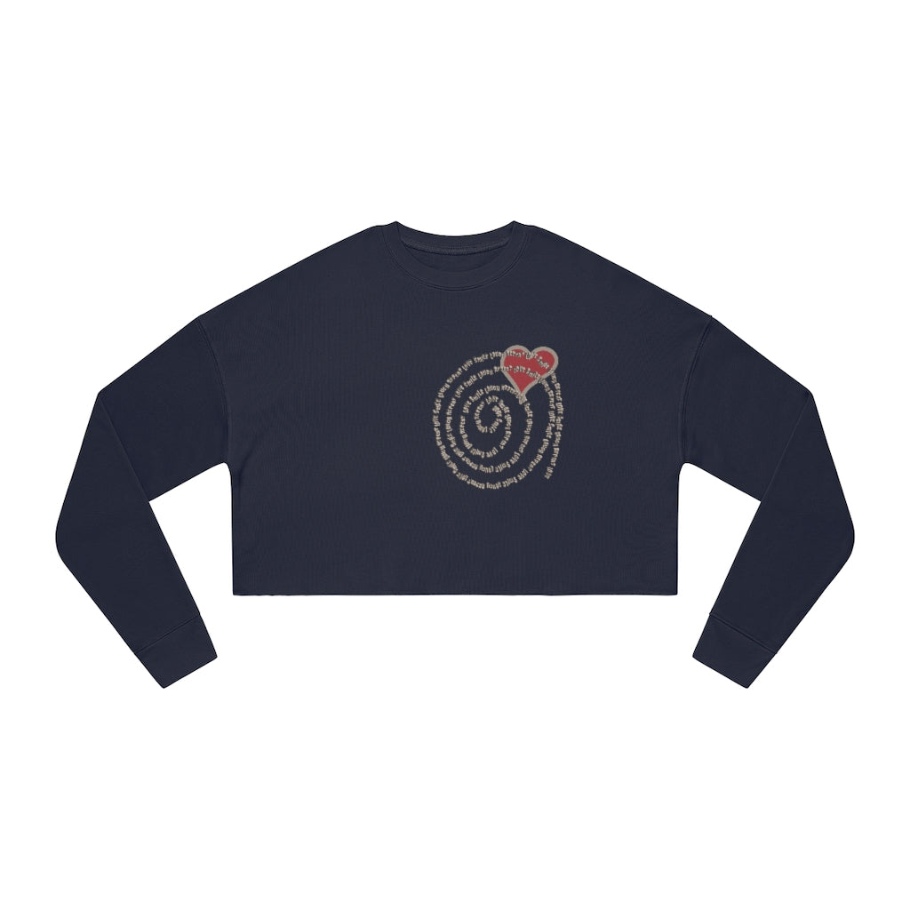 Love Repeats Cropped Graphic Sweatshirt