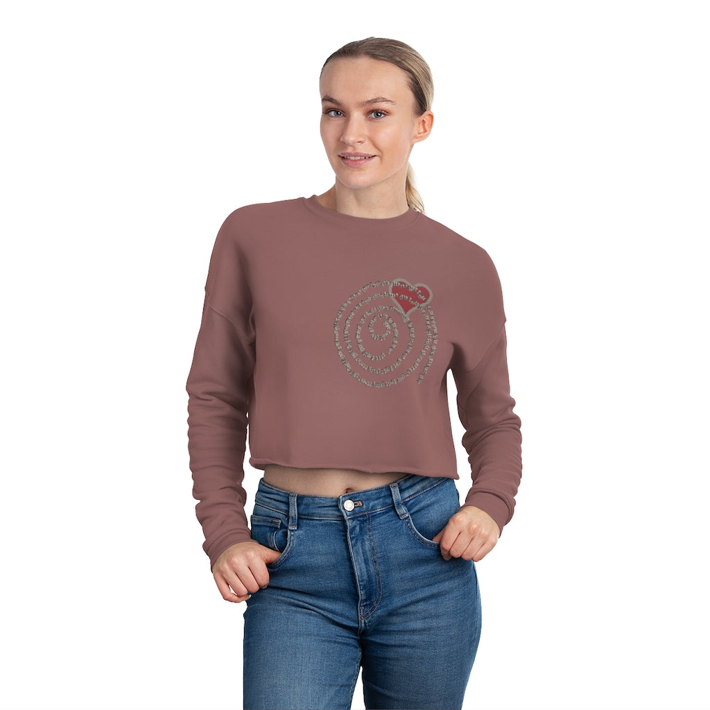 Love Repeats Cropped Graphic Sweatshirt