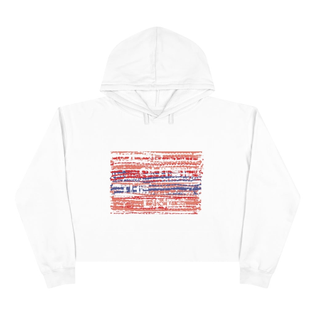 Color lines Crop Graphic Hoodie