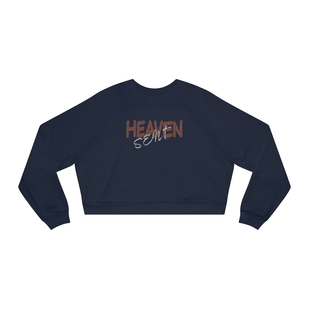 Heaven Sent Cropped Fleece Graphic Pullover