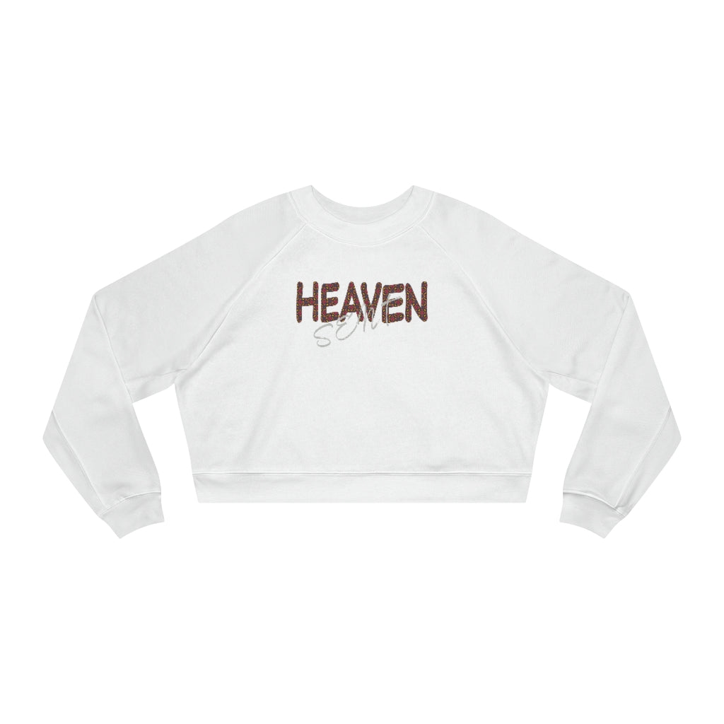 Heaven Sent Cropped Fleece Graphic Pullover