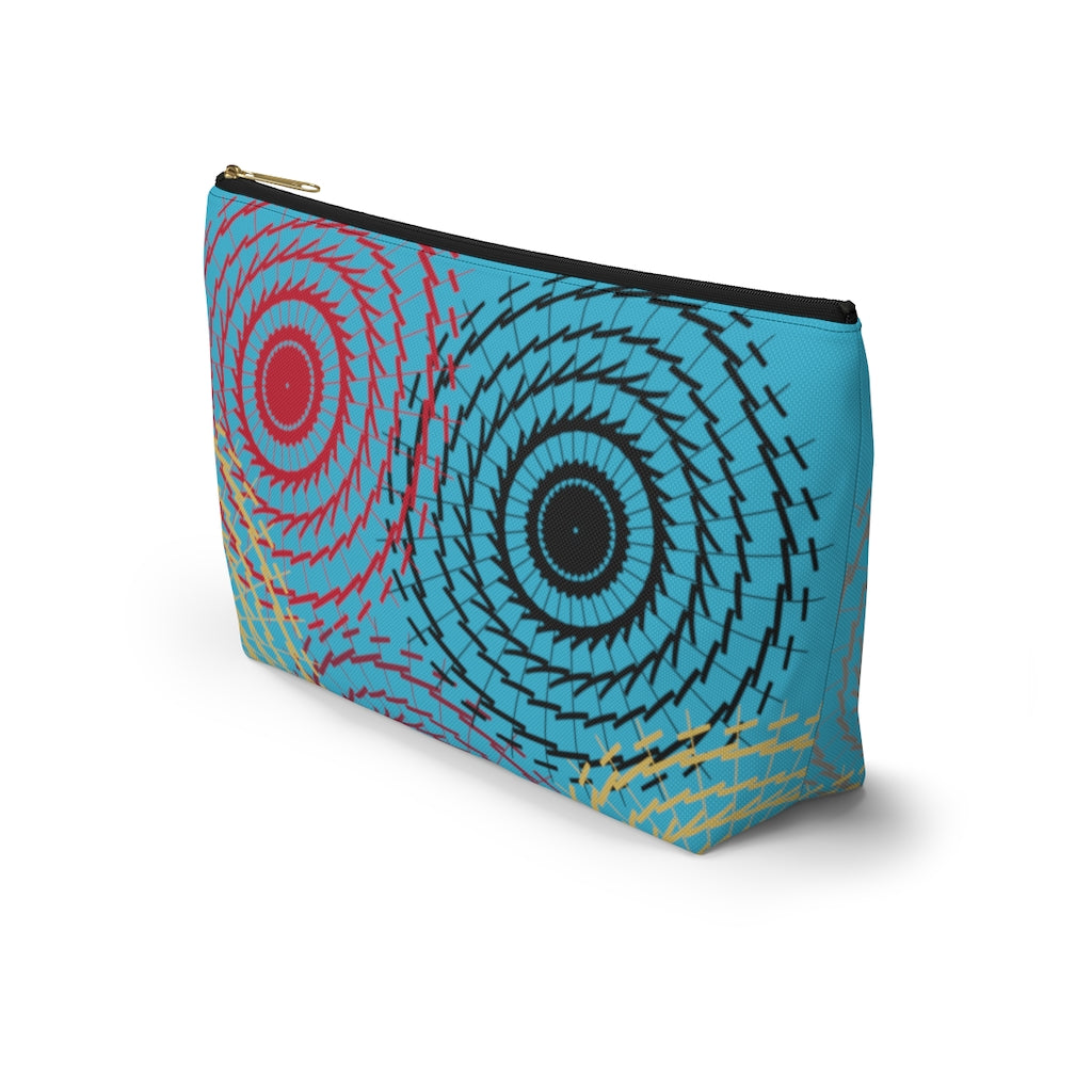 Medallion Print Accessory Pouch w T-bottom