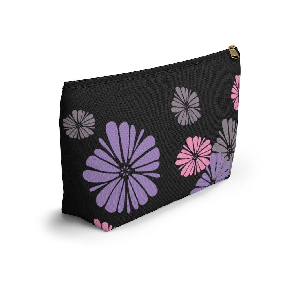 Floating Flowers Accessory Pouch w T-bottom